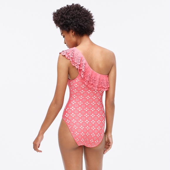 J Crew Ruffle One-shoulder One-piece Swimsuit - Picture 3 of 5